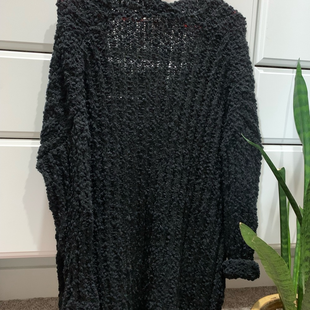 Black knit cardigan